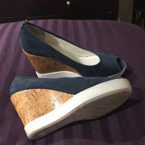Donald J Pliner Wedge peep toe shoes